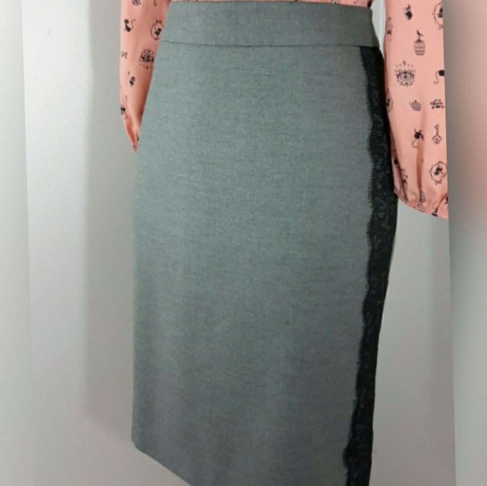 Ann Taylor LOFT gray pencil skirt